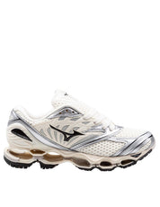 MIZUNO SNEAKERS WAVE PROPHECY LS IN TESSUTO E PELLE COLORE BIANCO/SILVER