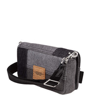 MARC JACOBS THE MINI BAG IN TESSUTO DENIM COLORE BLACK