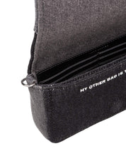 MARC JACOBS THE MINI BAG IN TESSUTO DENIM COLORE BLACK