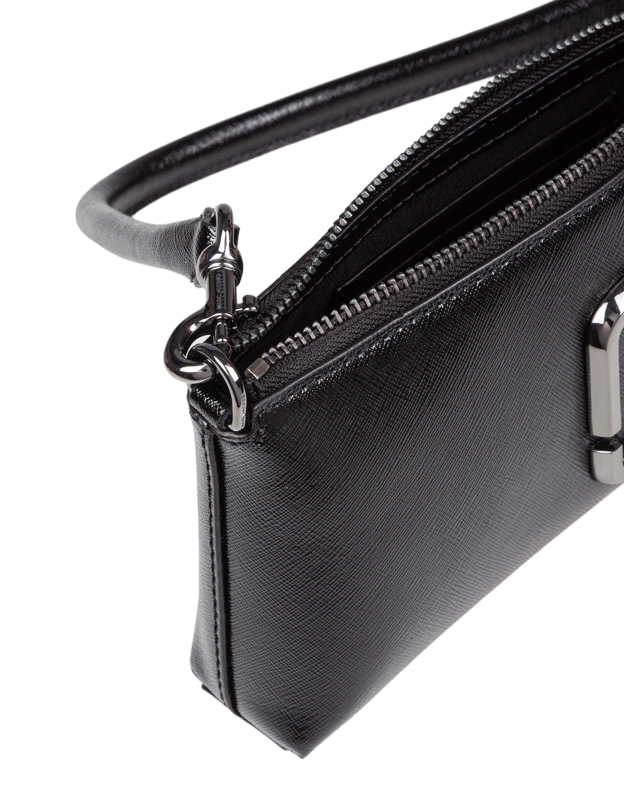 MARC JACOBS LEATHER WALLET BAG, BLACK