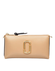 MARC JACOBS LEATHER WALLET BAG, CAMEL COLOR