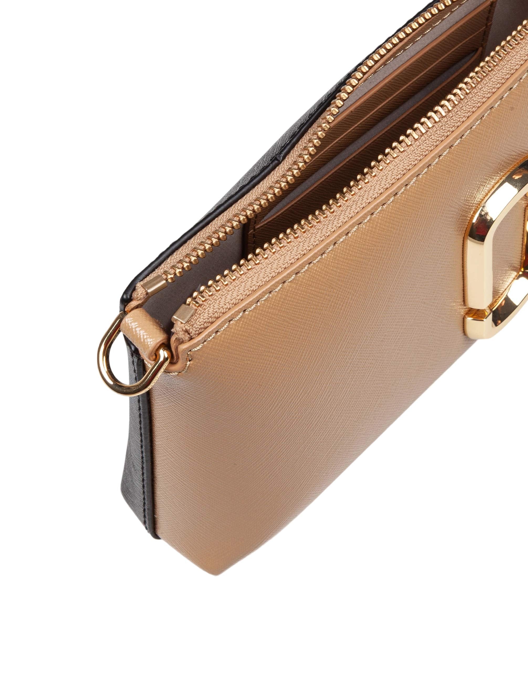 MARC JACOBS LEATHER WALLET BAG, CAMEL COLOR