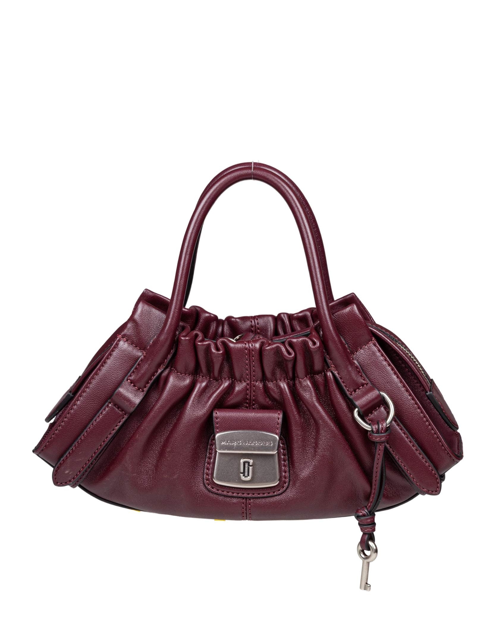 MARC JACOBS BORSA A MANO THE CRISTINA SMALL SATCHEL IN PELLE COLORE PRUGNA