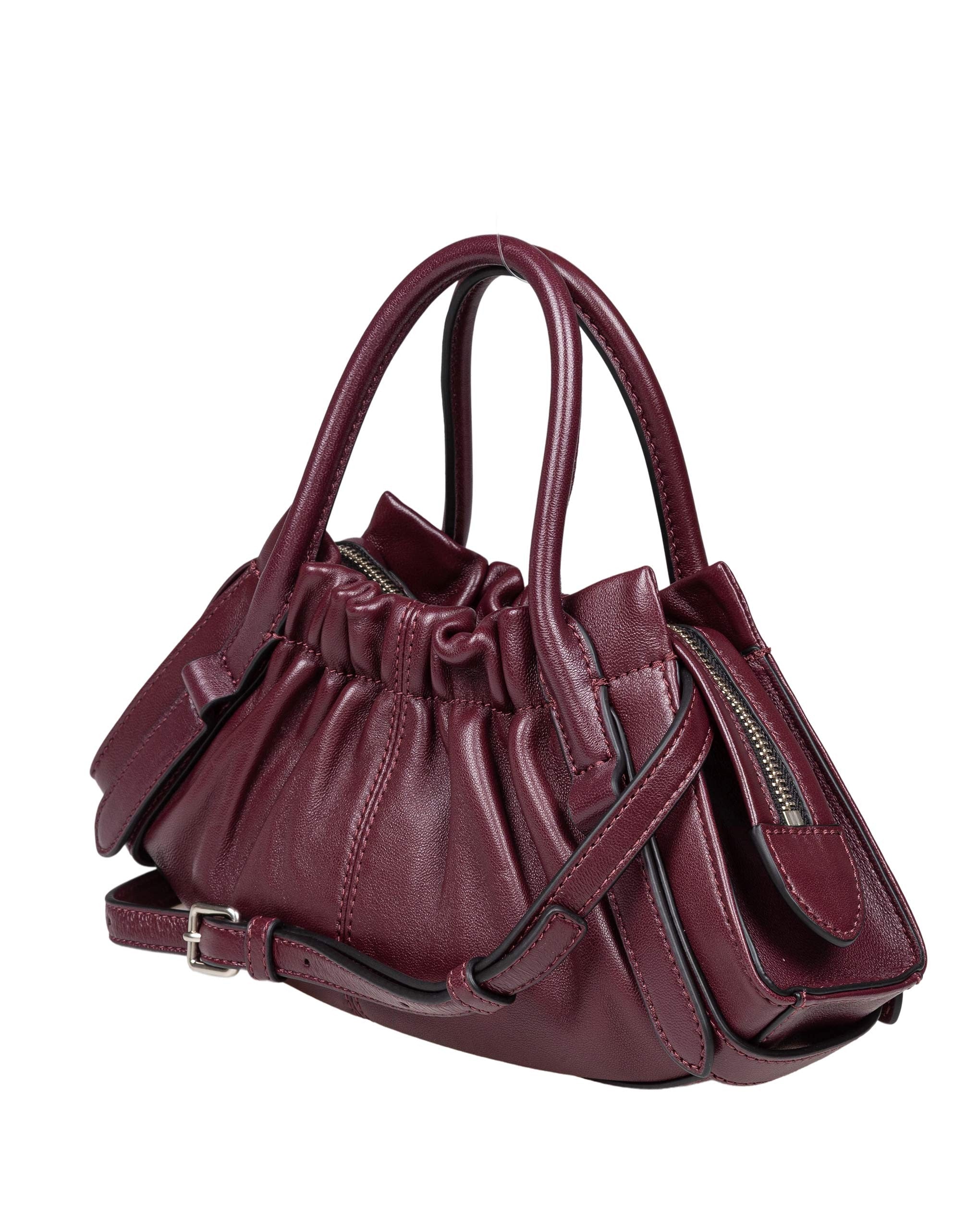 MARC JACOBS BORSA A MANO THE CRISTINA SMALL SATCHEL IN PELLE COLORE PRUGNA