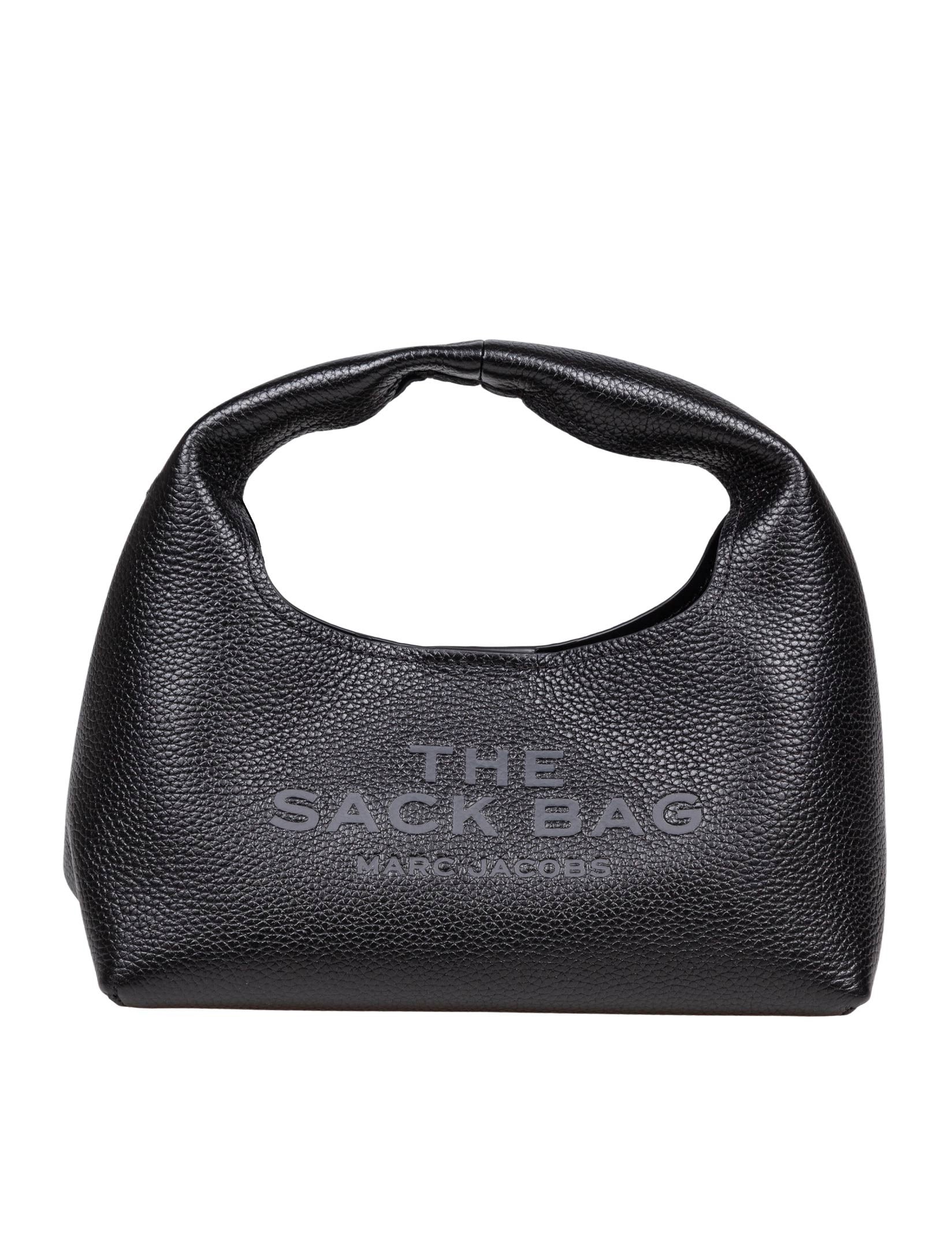 MARC JACOBS THE MINI SACK BAG IN BLACK LEATHER