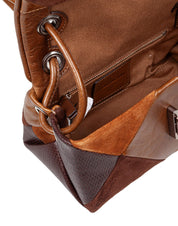 MARC JACOBS THE MINI DUAL SHOULDER BAG IN PATCHWORK SUEDE