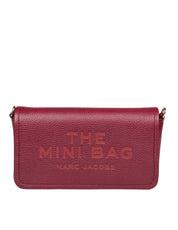 MARC JACOBS THE MINI BAG IN LEATHER, CHERRY COLOR
