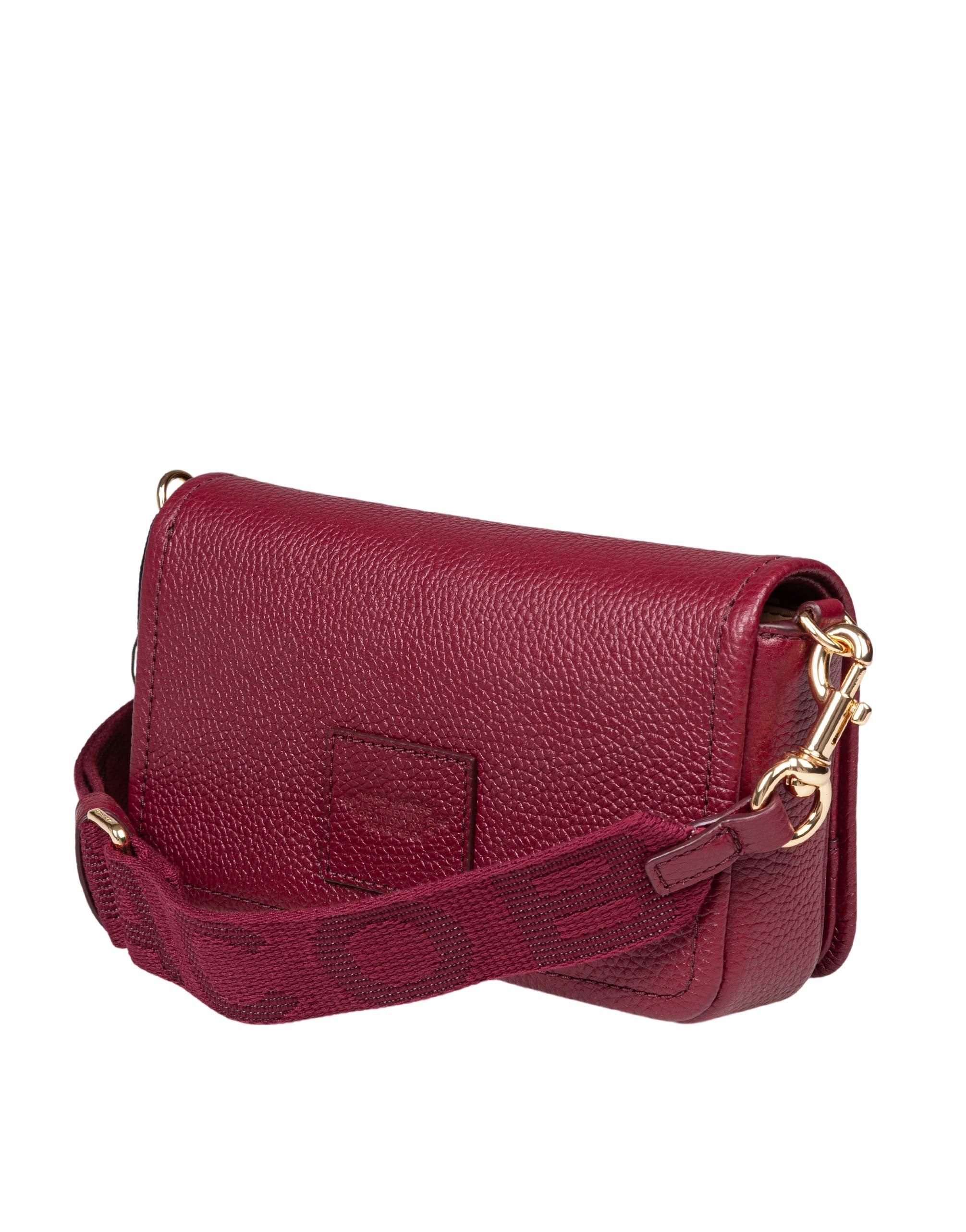 MARC JACOBS THE MINI BAG IN LEATHER, CHERRY COLOR