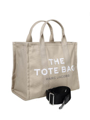 MARC JACOBS THE MEDIUM TOTE IN BEIGE COLOR CANVAS
