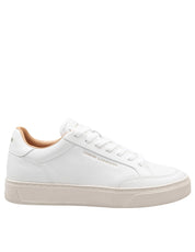 CRIME ECLIPSE LEATHER SNEAKERS, WHITE