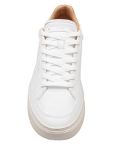 CRIME ECLIPSE LEATHER SNEAKERS, WHITE
