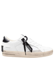 CRIME SK8 DELUXE LEATHER SNEAKERS, BLACK AND WHITE