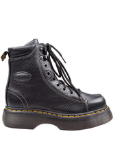 DR. MARTENS BUZZ 8I 8-EYE LEATHER ANKLE BOOT, BLACK