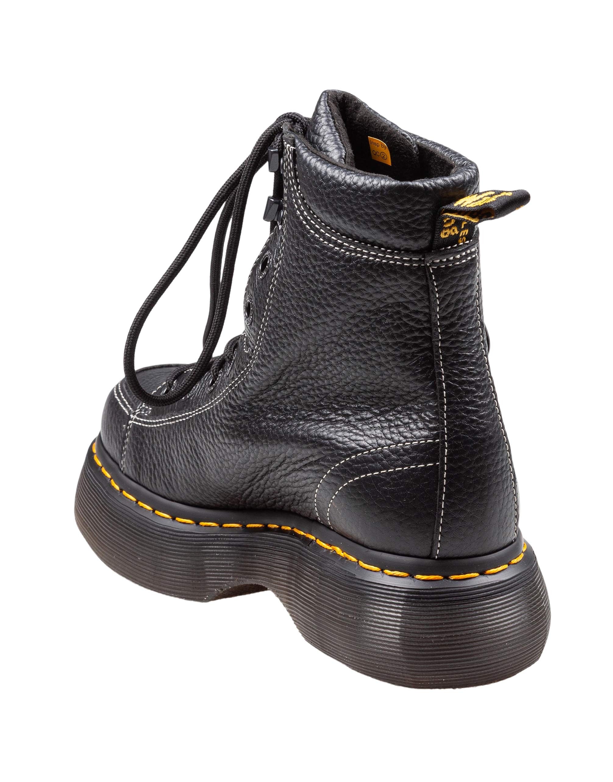 DR. MARTENS BUZZ 8I 8-EYE LEATHER ANKLE BOOT, BLACK
