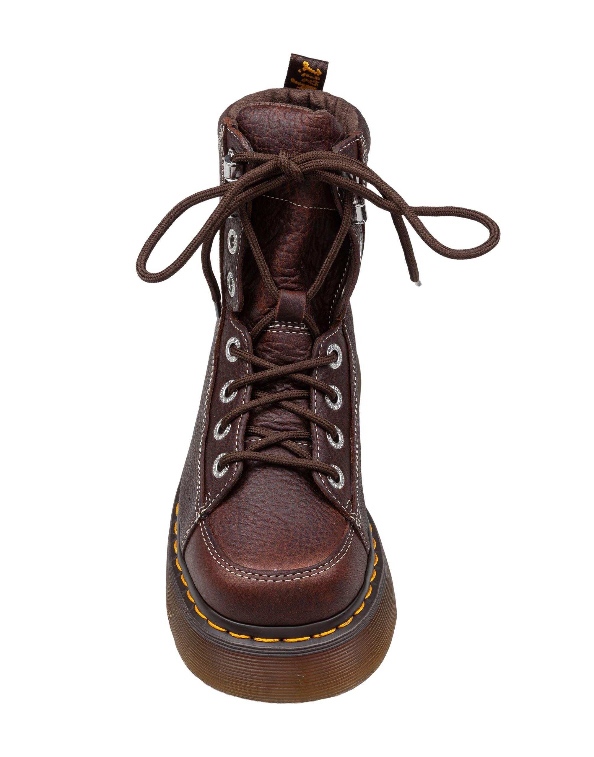 DR. MARTENS BUZZ 8I 8-EYE LEATHER ANKLE BOOT, BROWN