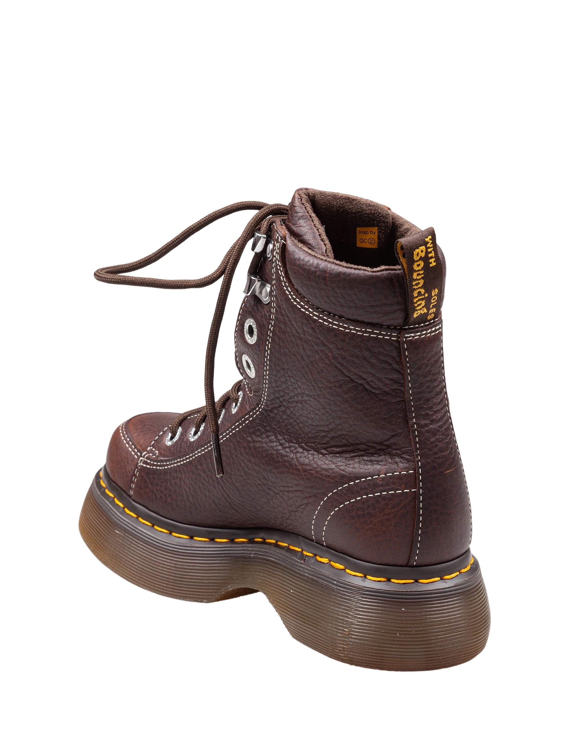 DR. MARTENS BUZZ 8I 8-EYE LEATHER ANKLE BOOT, BROWN