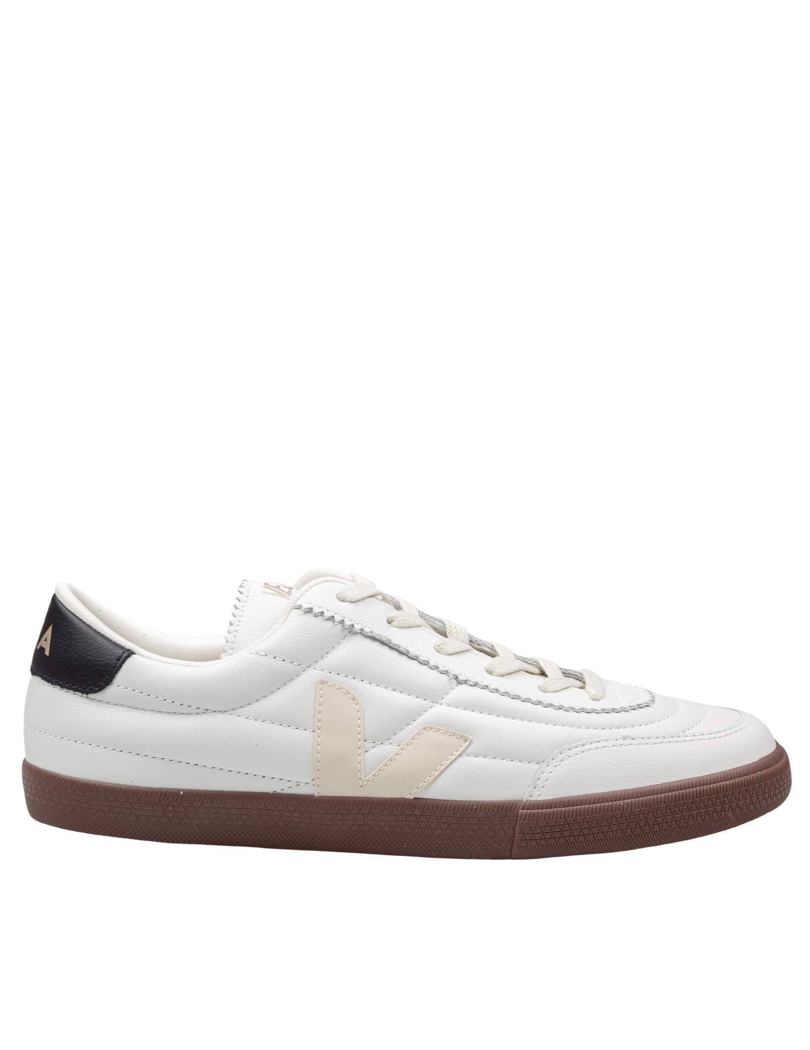 VEJA PANENKA LEATHER SNEAKERS IN WHITE AND CREAM