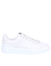 BALMAIN B COURT WHITE LEATHER SNEAKERS