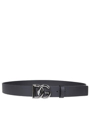 DOLCE & GABBANA CALFSKIN BELT WITH METAL DG LOGO