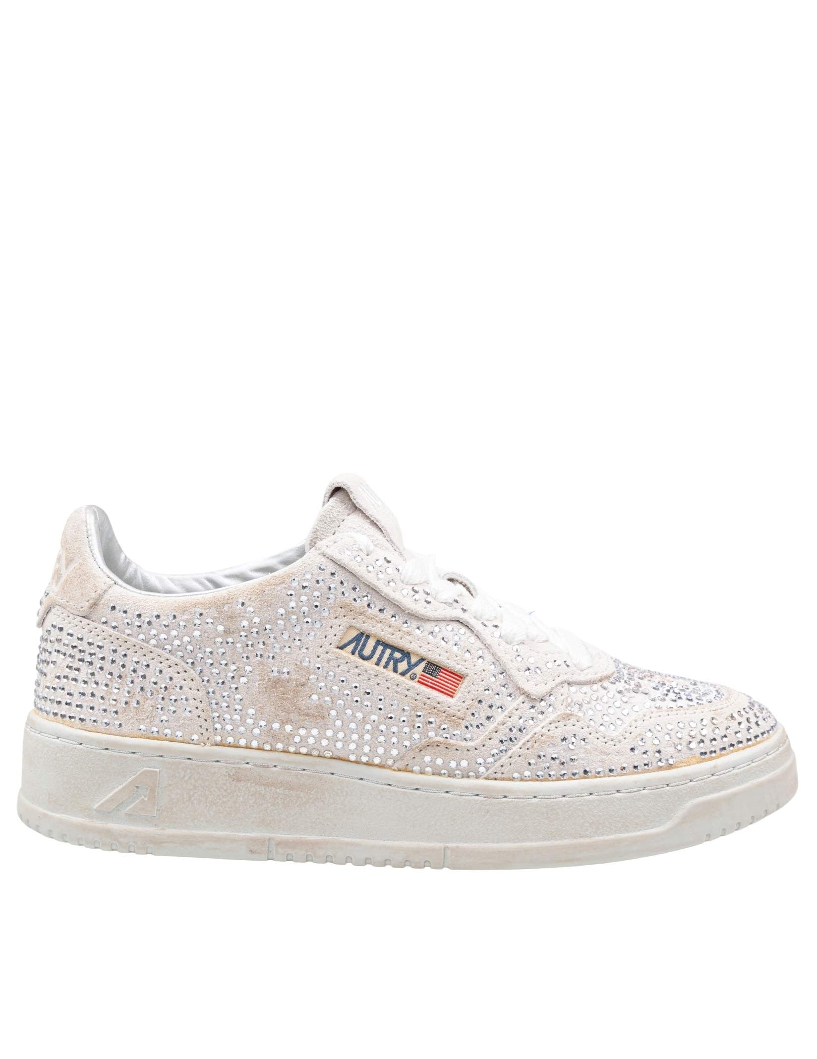 AUTRY SNEAKERS MEDALIST IN SUEDE CON MICRO STRASS