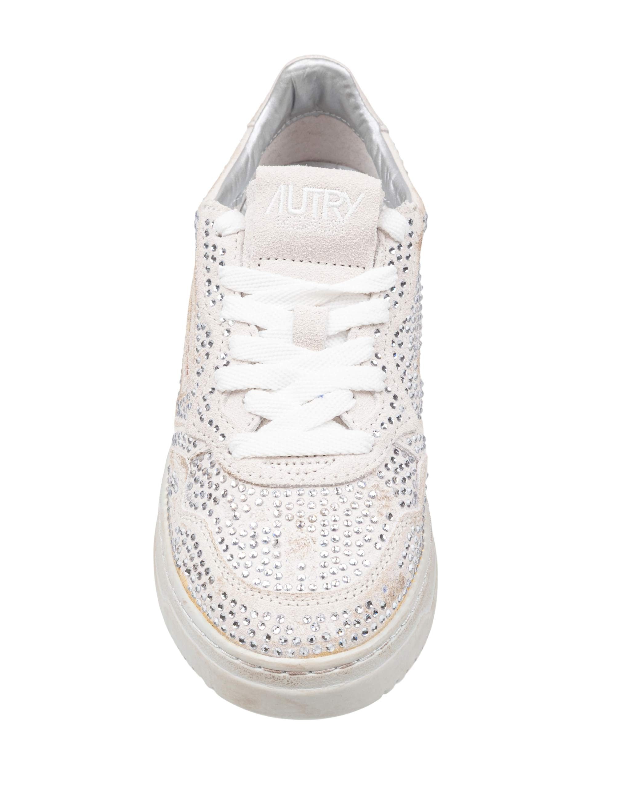 AUTRY SNEAKERS MEDALIST IN SUEDE CON MICRO STRASS