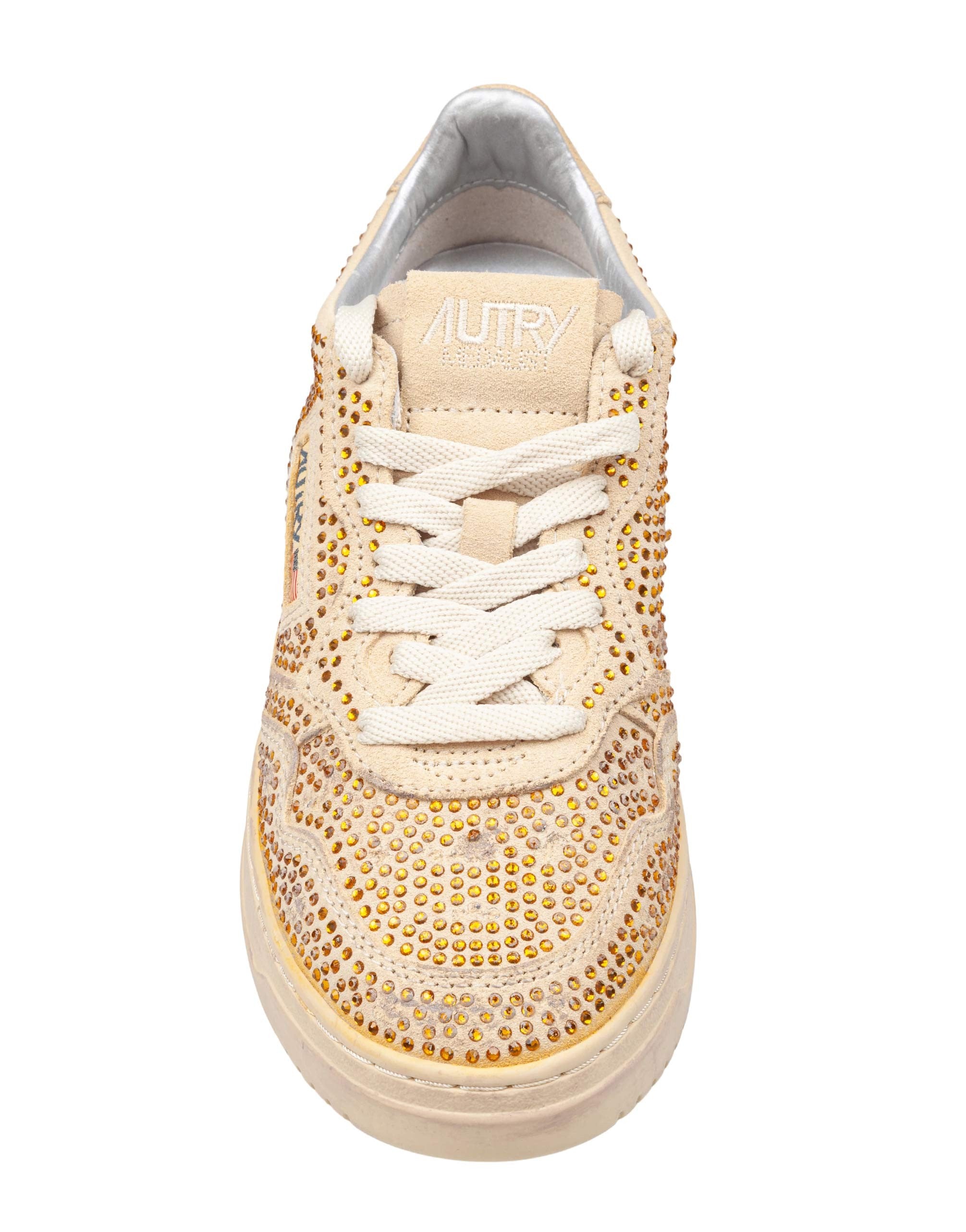 AUTRY SNEAKERS MEDALIST IN SUEDE CON MICRO STRASS