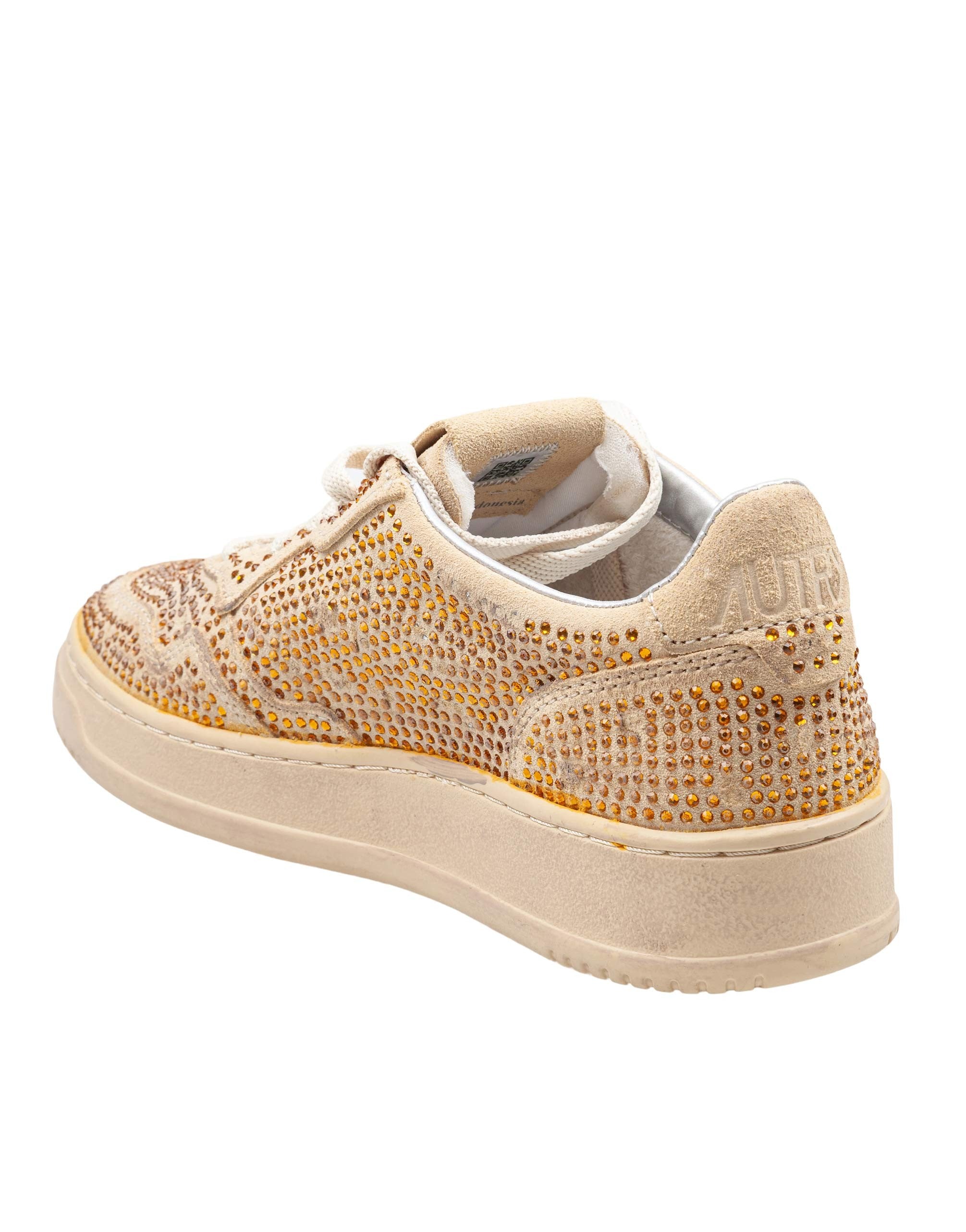 AUTRY SNEAKERS MEDALIST IN SUEDE CON MICRO STRASS