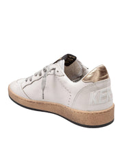 GOLDEN GOOSE SNEAKERS BALLSTAR IN PELLE COLORE BIANCO E ORO