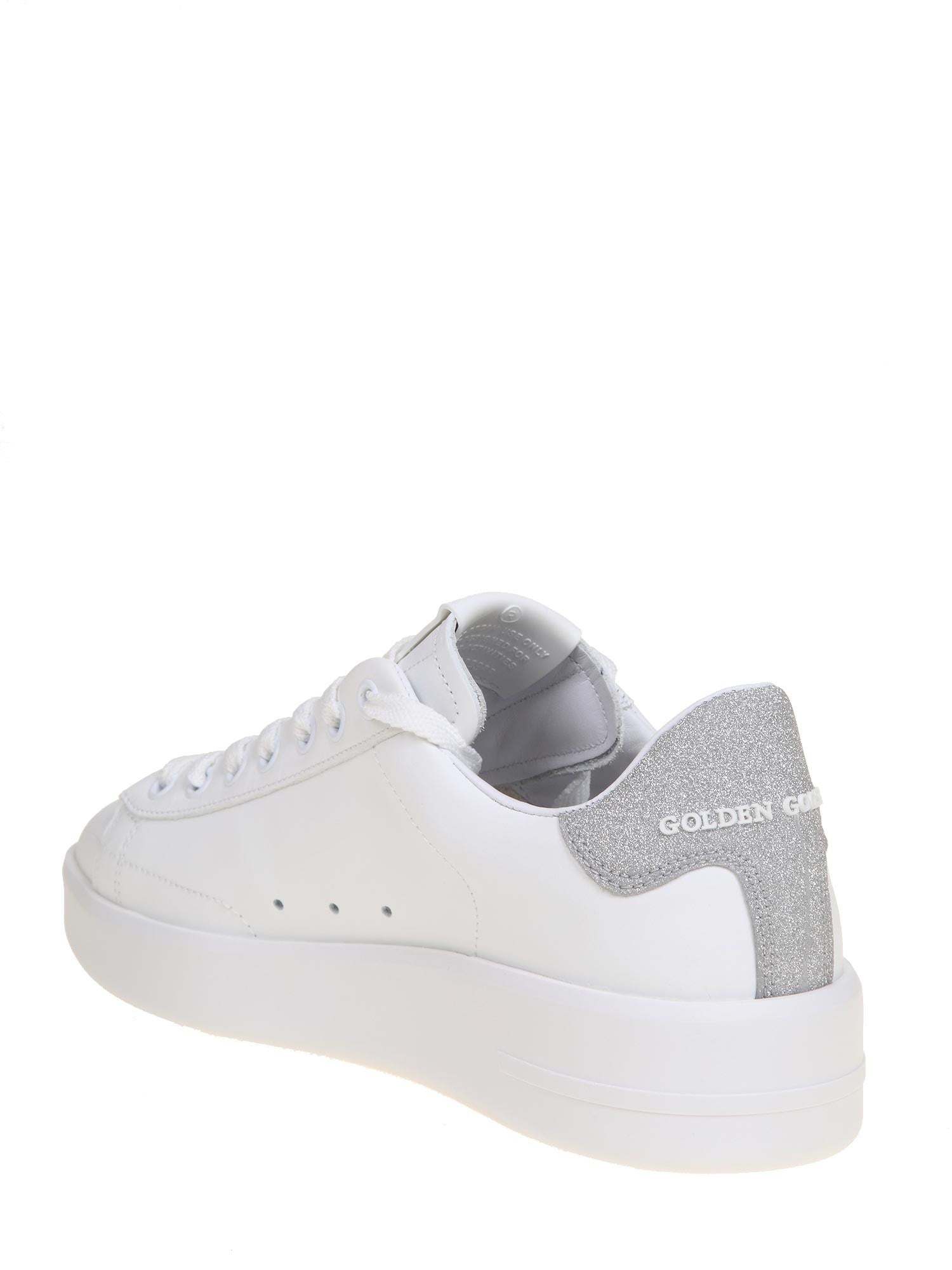 GOLDEN GOOSE PURE STAR SNEAKERS IN WHITE LEATHER