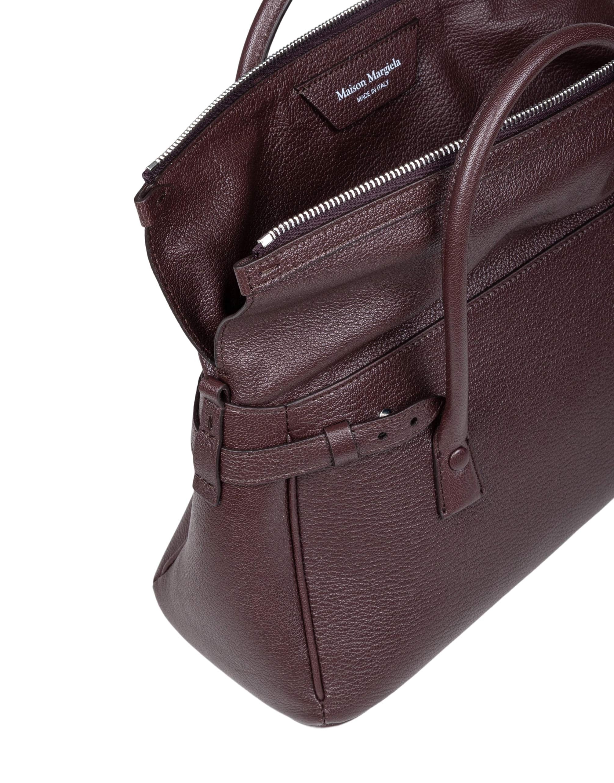 MAISON MARGIELA 5AC BROWN LEATHER HANDBAG