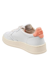 AUTRY SNEAKERS MEDALIST LOW IN PELLE COLORE BIANCO E PESCA