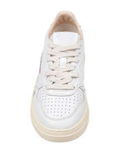 AUTRY MEDALIST LOW LEATHER SNEAKERS, WHITE