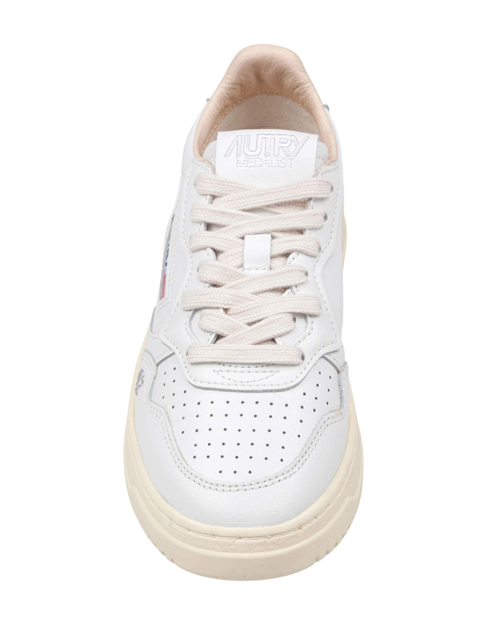 AUTRY MEDALIST LOW LEATHER SNEAKERS, WHITE