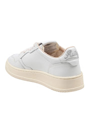 AUTRY MEDALIST LOW LEATHER SNEAKERS, WHITE