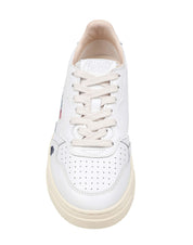 AUTRY MEDALIST LOW LEATHER SNEAKERS, WHITE