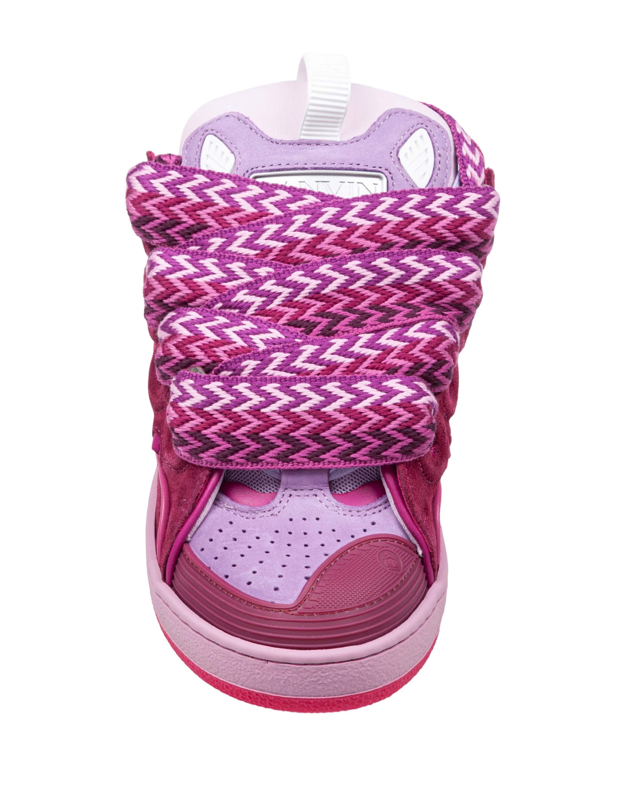 LANVIN CURB SNEAKERS IN PELLE E TESSUTO COLORE LILLA