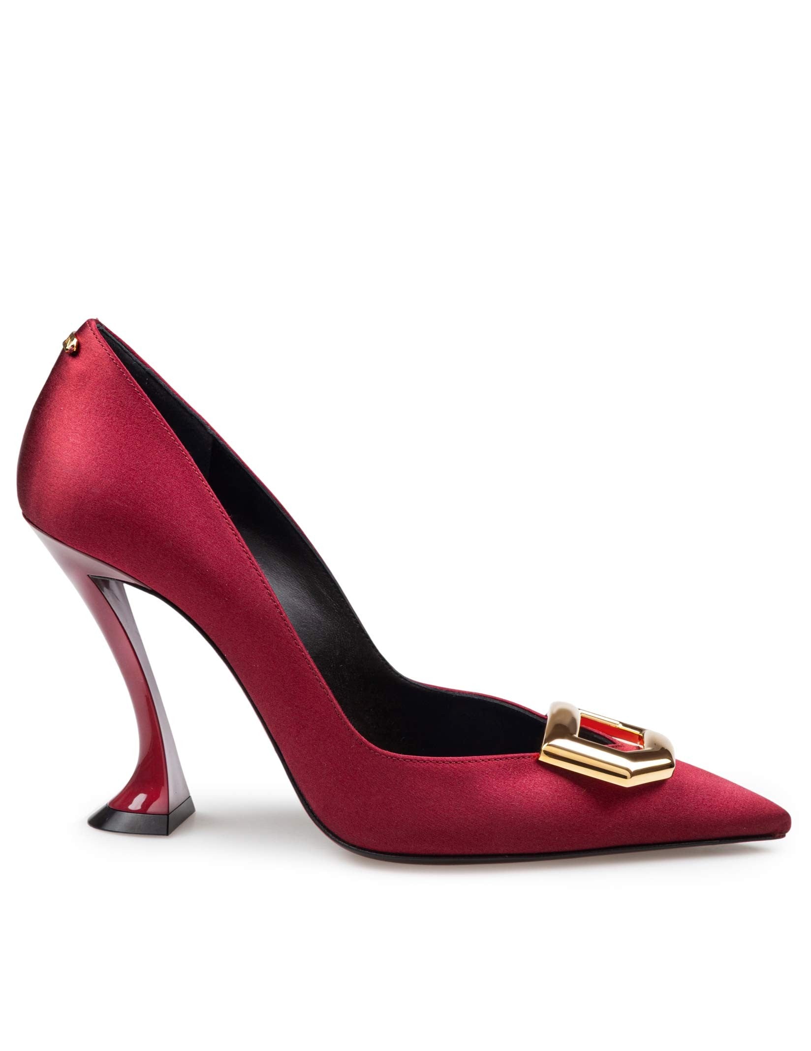 LANVIN DECOLLETE' BUCKLE IN RASO CON TACCO SCOLPITO