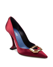LANVIN DECOLLETE' BUCKLE IN RASO CON TACCO SCOLPITO