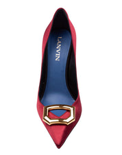 LANVIN DECOLLETE' BUCKLE IN RASO CON TACCO SCOLPITO