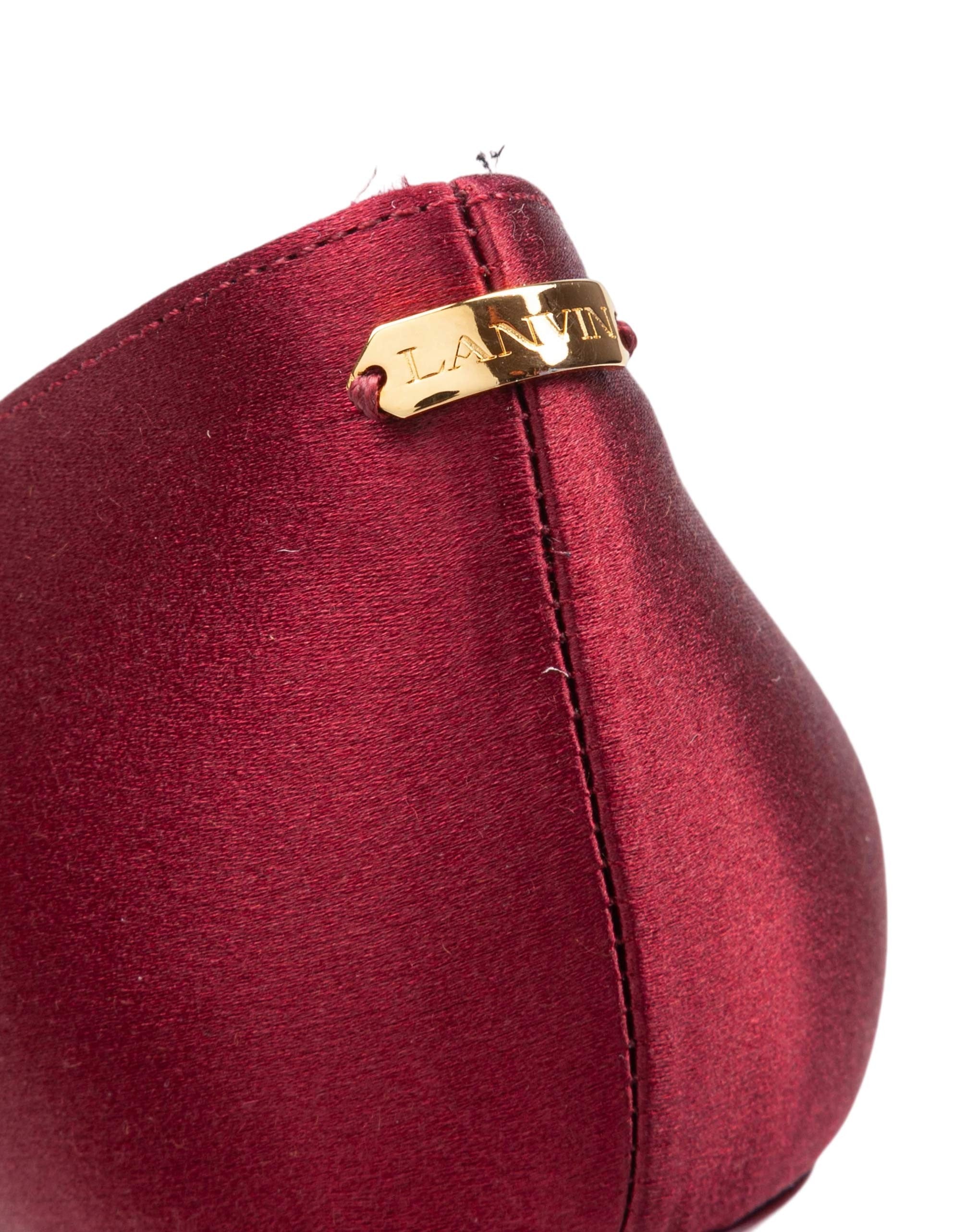 LANVIN DECOLLETE' BUCKLE IN RASO CON TACCO SCOLPITO