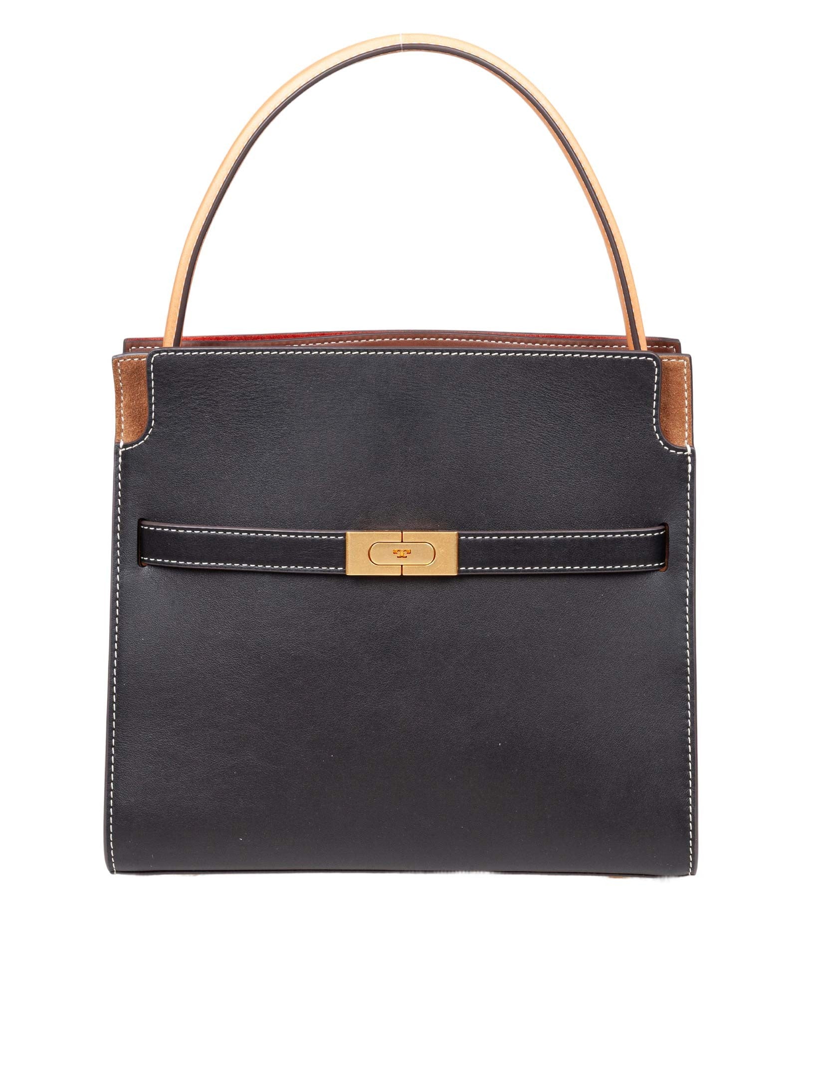 TORY BURCH LEE RADZIWILL SMALL LEATHER BAG IN BLACK