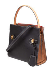 TORY BURCH LEE RADZIWILL SMALL LEATHER BAG IN BLACK