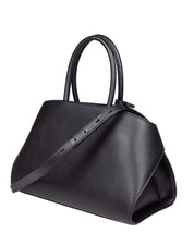 FERRAGAMO HUG TH M HANDBAG IN BLACK LEATHER