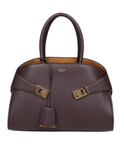 FERRAGAMO HUG TH M BROWN LEATHER HANDBAG