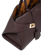 FERRAGAMO HUG TH M BROWN LEATHER HANDBAG