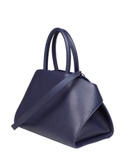 FERRAGAMO HUG TH M HANDBAG IN BLUE LEATHER
