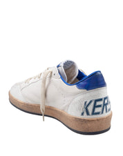 GOLDEN GOOSE SNEAKERS BALL STAR IN WHITE AND BLUETTE LEATHER