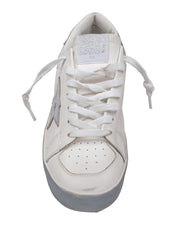 GOLDEN GOOSE SNEAKERS STARDAN IN PELLE COLORE BIANCO E ARGENTO