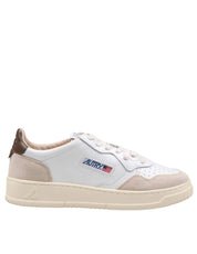 AUTRY SNEAKERS MEDALIST LOW IN PELLE COLORE BIANCO E BERRY
