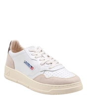 AUTRY SNEAKERS MEDALIST LOW IN PELLE COLORE BIANCO E BERRY
